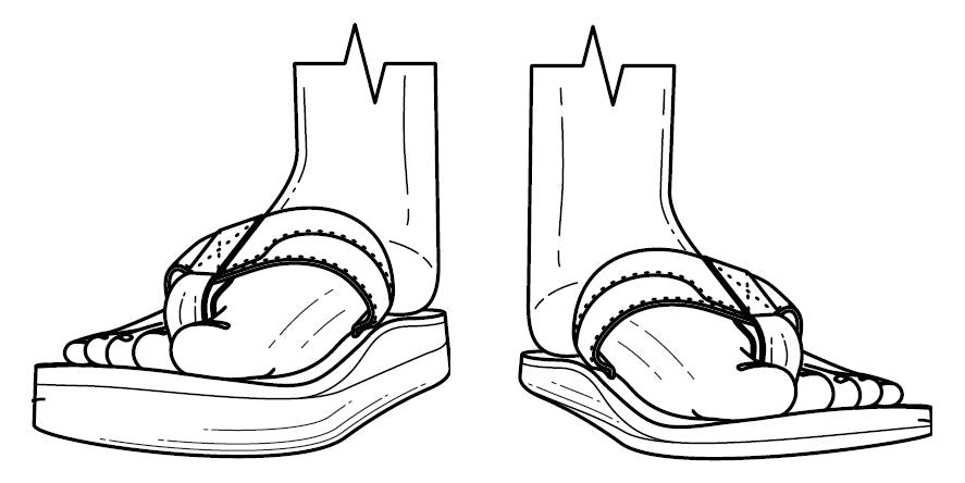 Heel Lift Regular Fit Sandals For Leg Length Discrepancy by Jacked Up Footwear (US Sizes)