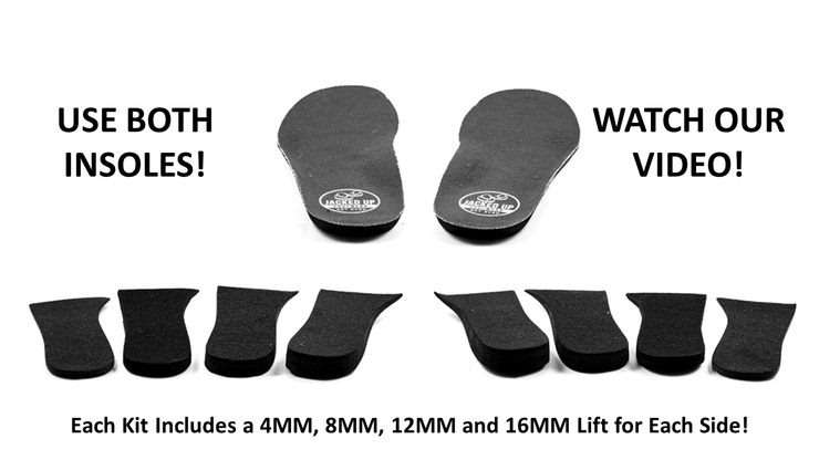 Heel Lift Insoles for Leg Length Discrepancy by Jacked Up Footwear